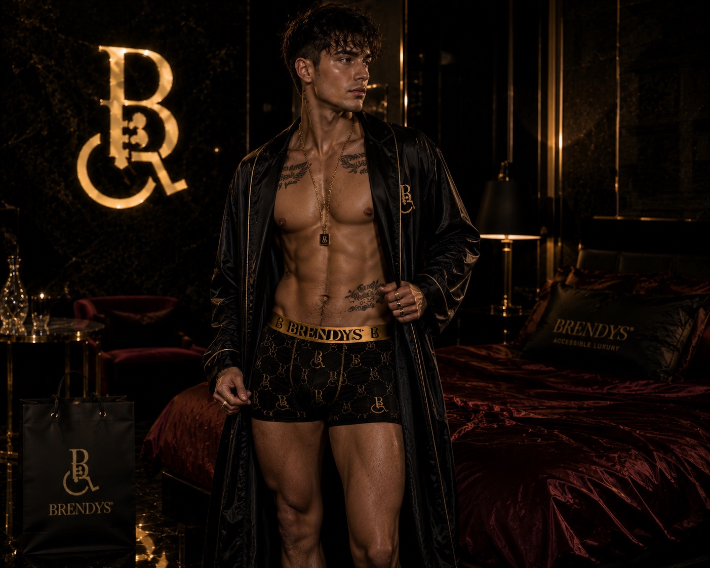 MONOGRAM BOXER KING